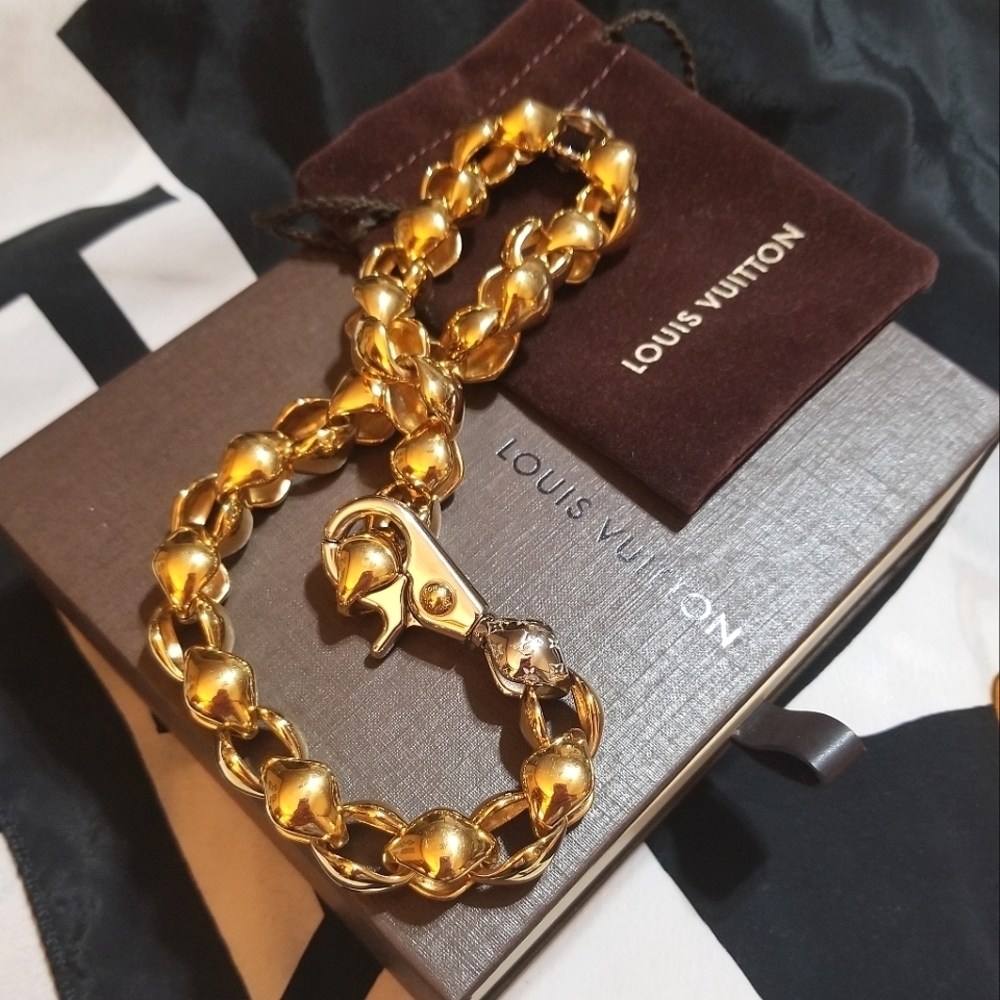 RARE LOUIS VUITTON Authentic 2013 MALLETAGE Chain Necklace - Picture 2 of 10